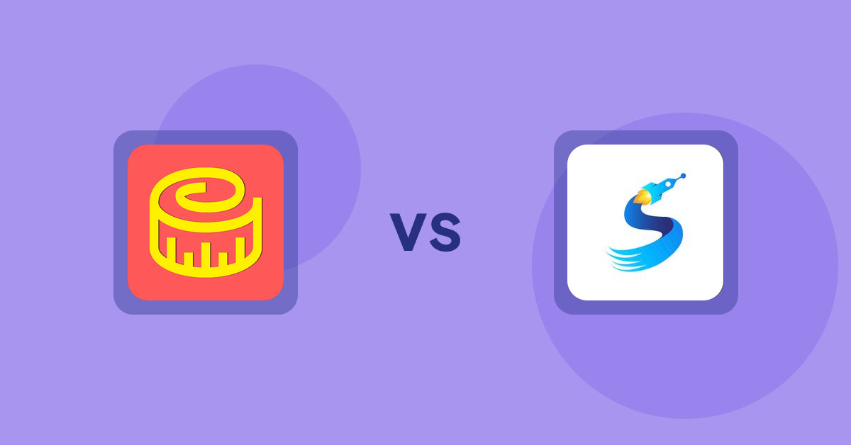 Shopify Product Display Apps: Snake Size Chart & Size Guide vs Sortimize Collection Sort