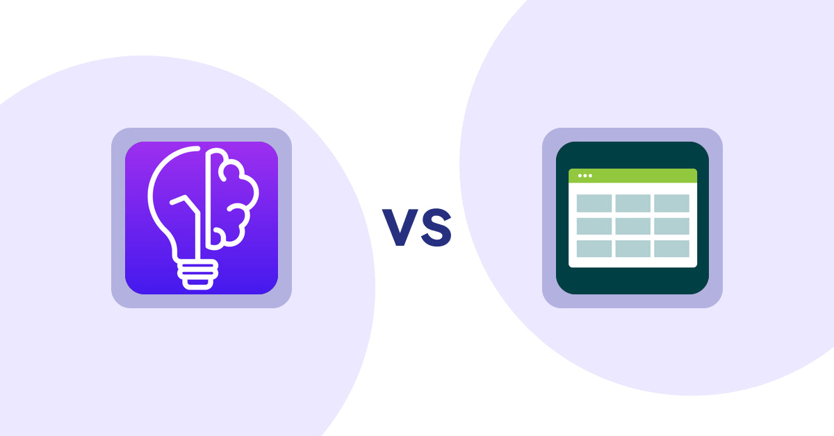 Shopify Product Display Apps: GoWise: AI Product Description vs Product Table