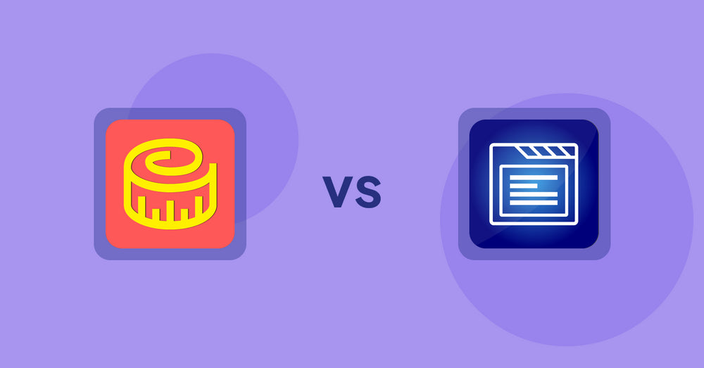 Shopify Product Display Apps: Snake Size Chart & Size Guide vs My Tabs 2.0