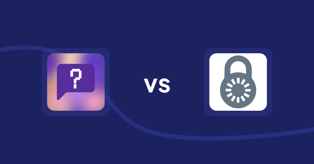 Shopify Product Display Apps: FAQbucket ‑ Help Center & FAQ vs Reveal Lock Manager