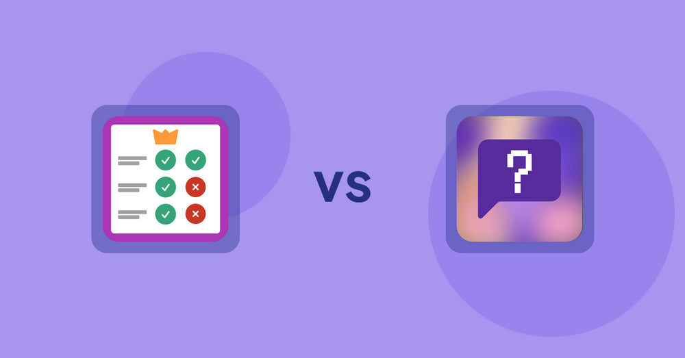 Shopify Product Display Apps: Pretty Comparison Tables vs. FAQbucket ‑ Help Center & FAQ