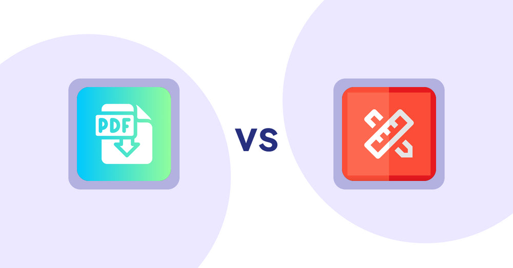 Shopify Product Display Apps: Hukify ‑ PDF Catalog Printer vs RT: Size Chart, Size Guide