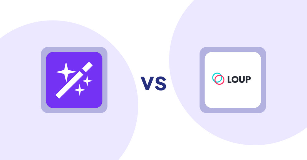 Shopify Product Display Apps: Magi ‑ AI Write Description vs Loup: Sell on Instagram