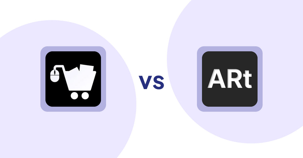 Shopify Product Display Apps: LM Add To Cart Sticky vs Wall Art Viewer AR