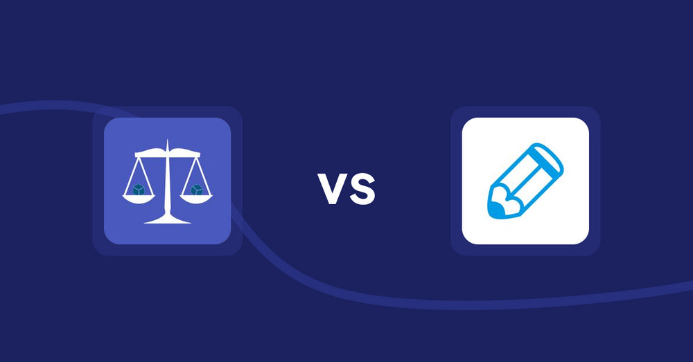 Shopify Product Display Apps: Equate ‑ Product Compare vs Writer Sofia
