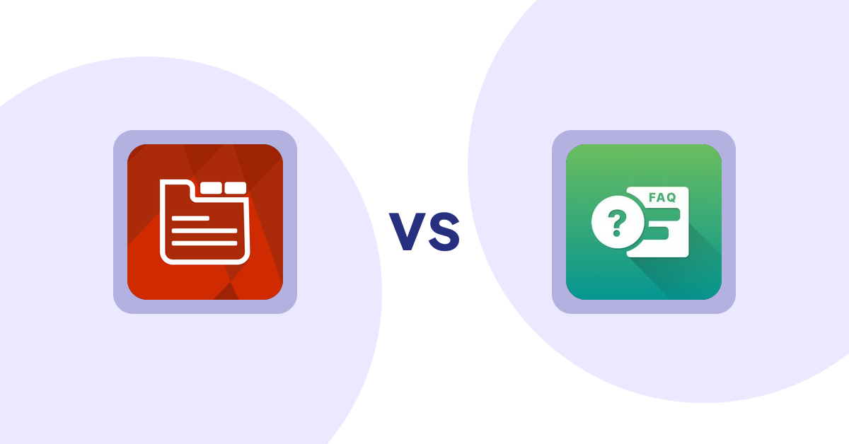 Shopify Product Display Apps: Tabs: SEO product tabs with AI vs FAQ Expert: Product FAQ
