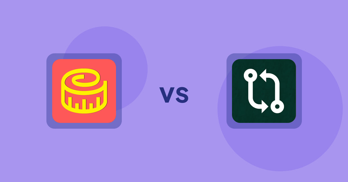 Shopify Product Display Apps: Snake Size Chart & Size Guide vs Compareder ‑ Product Compare