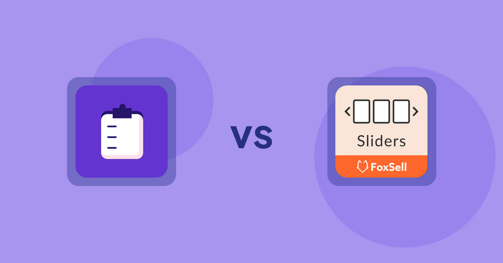 Shopify Product Display Apps: WSH Order Form & ReOrder vs. FoxSell Slider & Carousel