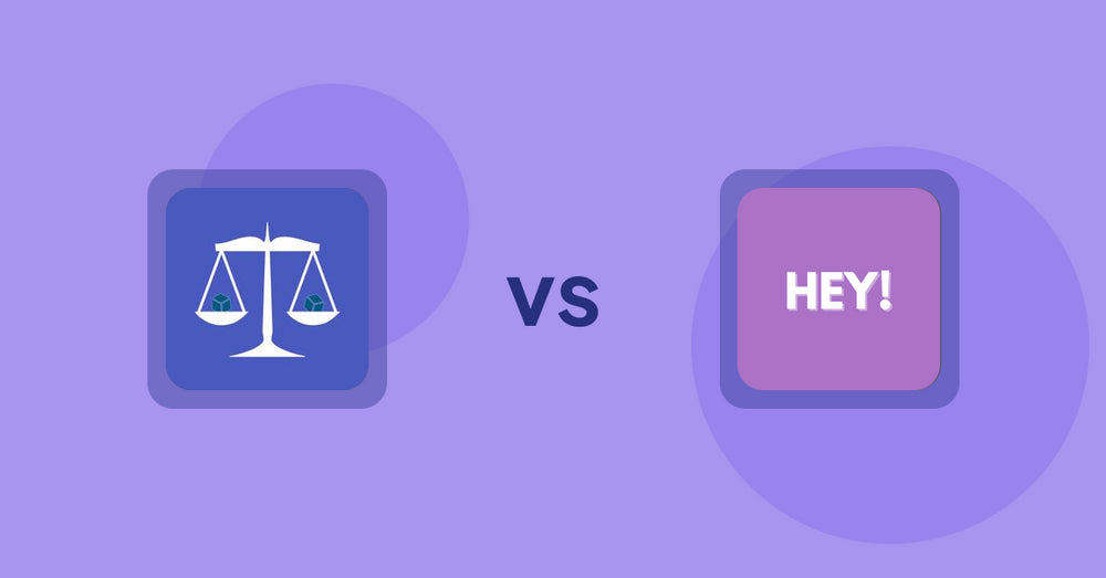 Shopify Product Display Apps: Equate ‑ Product Compare vs Hey! Product Page Banner & Text