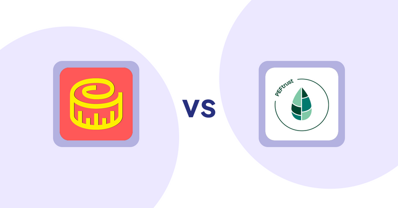 Shopify Product Display Apps: Snake Size Chart & Size Guide vs Peftrust
