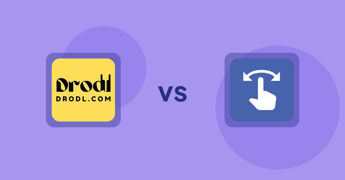 Shopify Product Display Apps: Drodl: Hide SoldOut Products vs HypeSwipe: Swipes to Sales