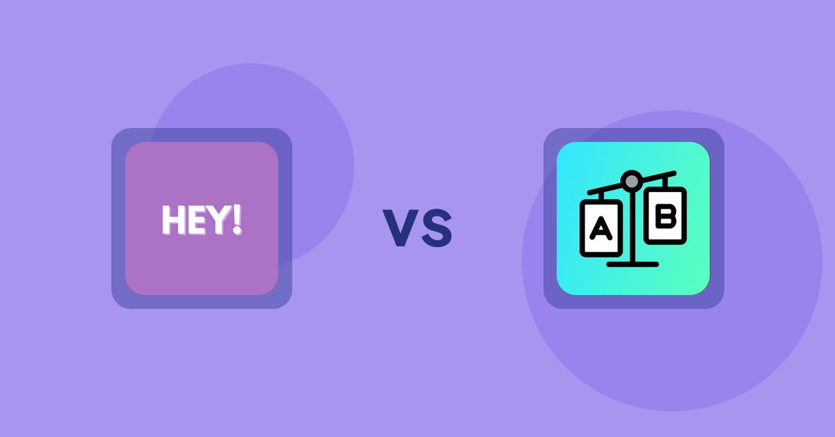 Shopify Product Display Apps: Hey! Product Page Banner & Text vs Spec & Compare