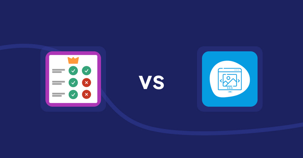 Shopify Product Display Apps: Pretty Comparison Tables vs Quick Product Navigator Slide