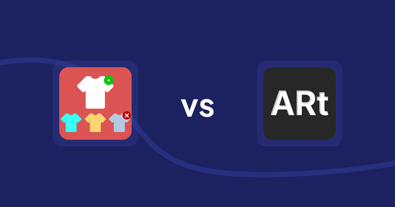 Shopify Product Display Apps: ST: Product & Collection Sort vs Wall Art Viewer AR