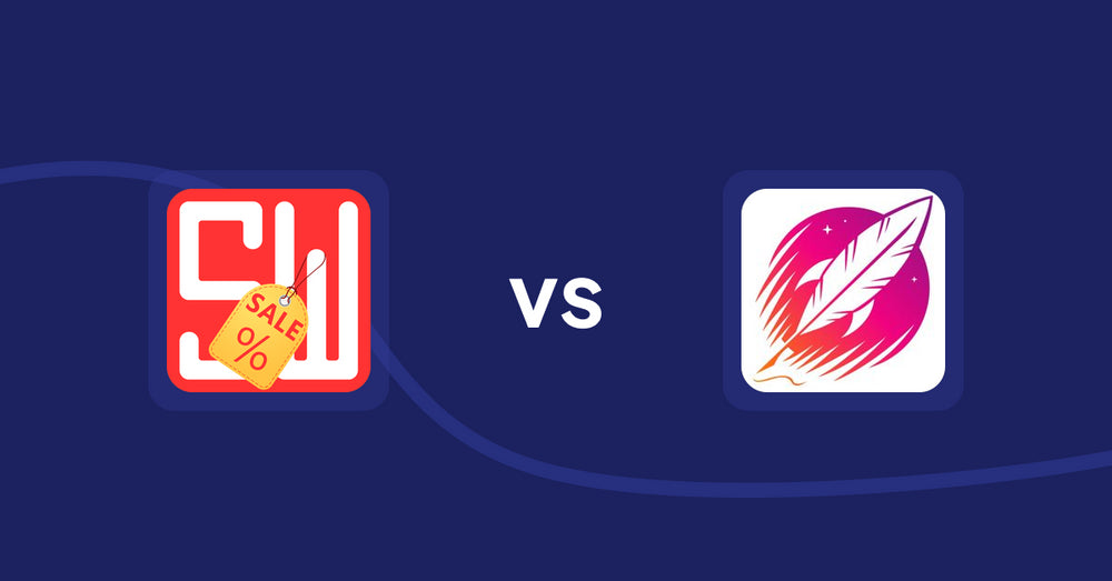 Shopify Product Display Apps: Super Watermarks ‑ Badges vs Wordsmith: Content Generator