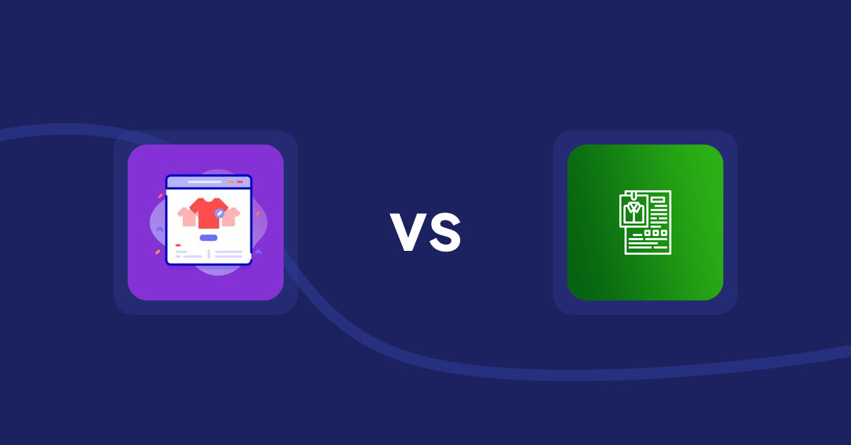 Shopify Product Display Apps: Variant Title Magic vs. OC Product Size Chart