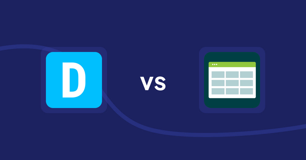 Shopify Product Display Apps: Dual Price Display by T2 vs Product Table