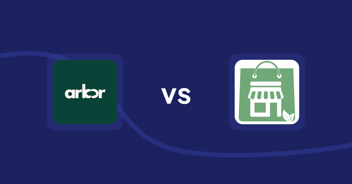 Shopify Product Display Apps: Arbor ― Carbon Transparency vs. Greeniemart