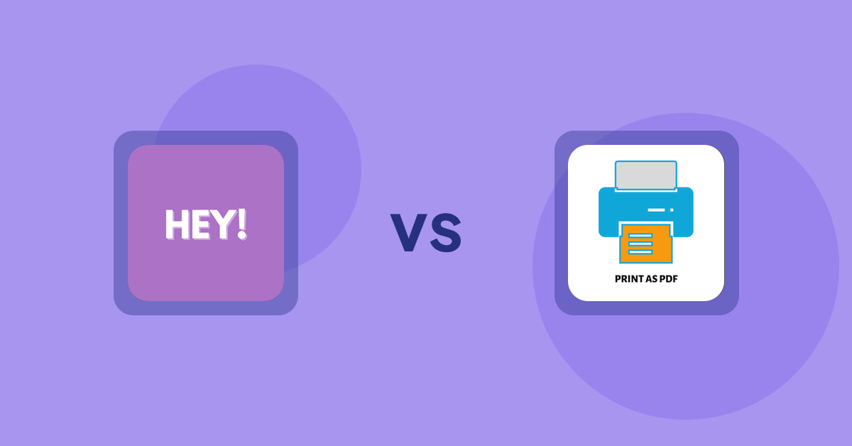 Shopify Product Display Apps: Hey! Product Page Banner & Text vs. LitPDP – Print as PDF