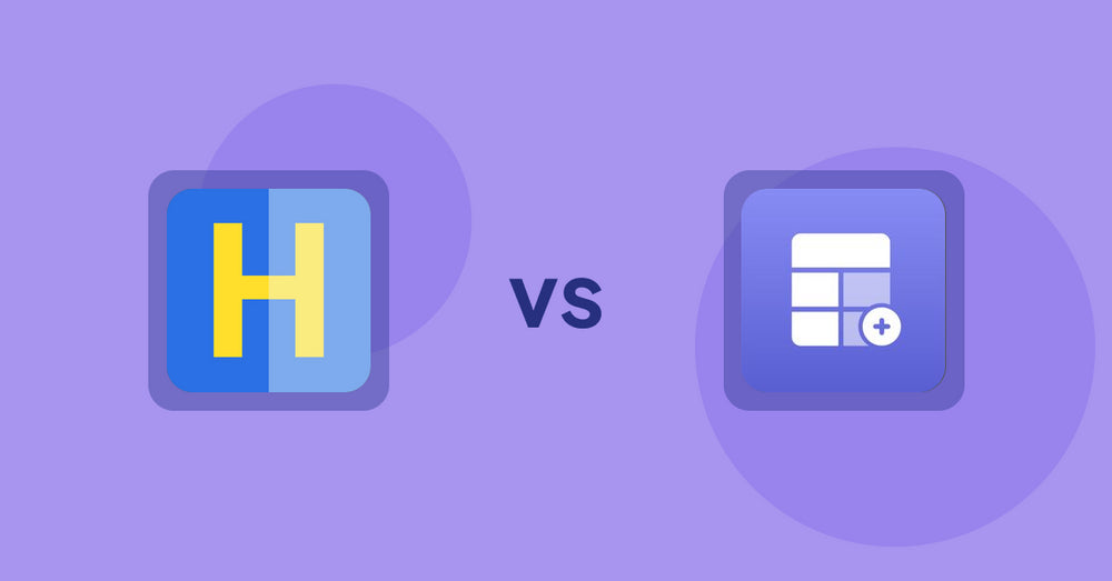 Shopify Product Display Apps: HiVar: Hide Sold Out Variants vs Eazy Specification Tags Table