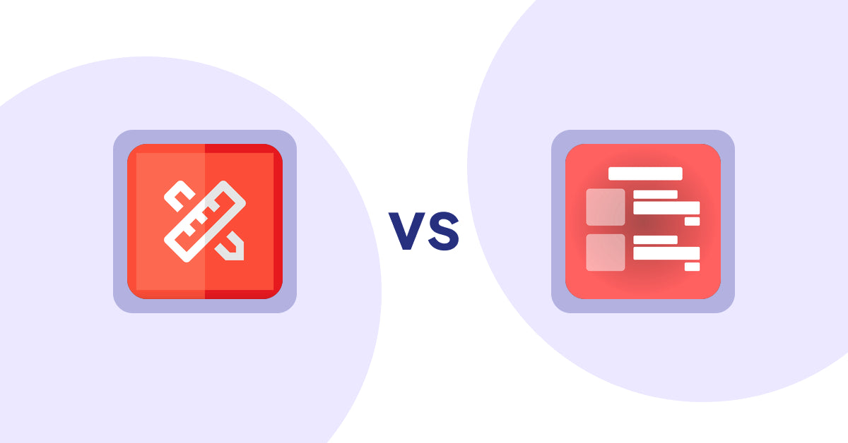 Shopify Product Display Apps: RT: Size Chart, Size Guide vs Menulog