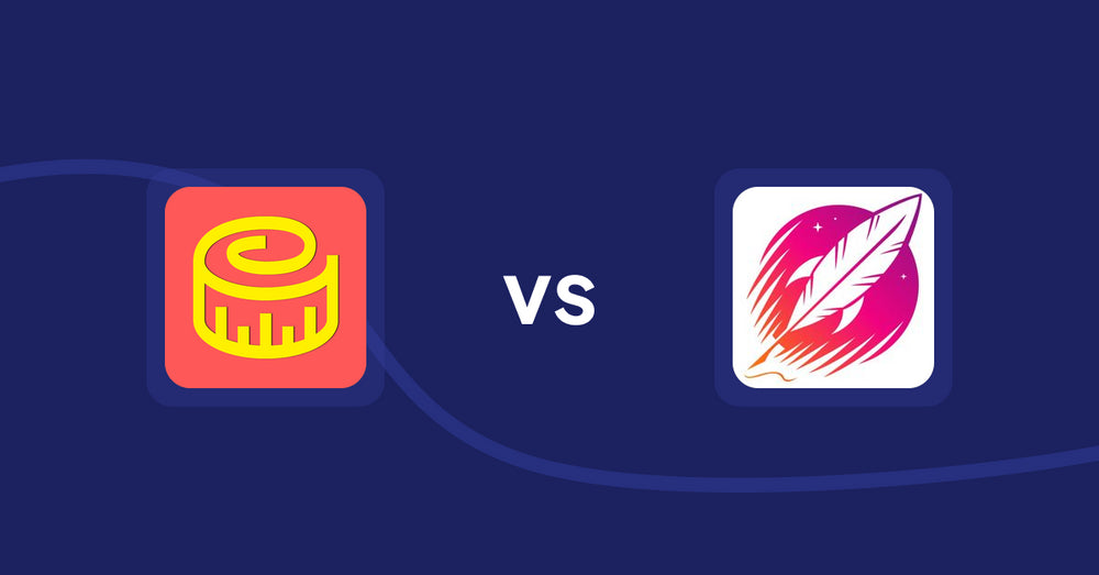 Shopify Product Display Apps: Snake Size Chart & Size Guide vs. Wordsmith: Content Generator