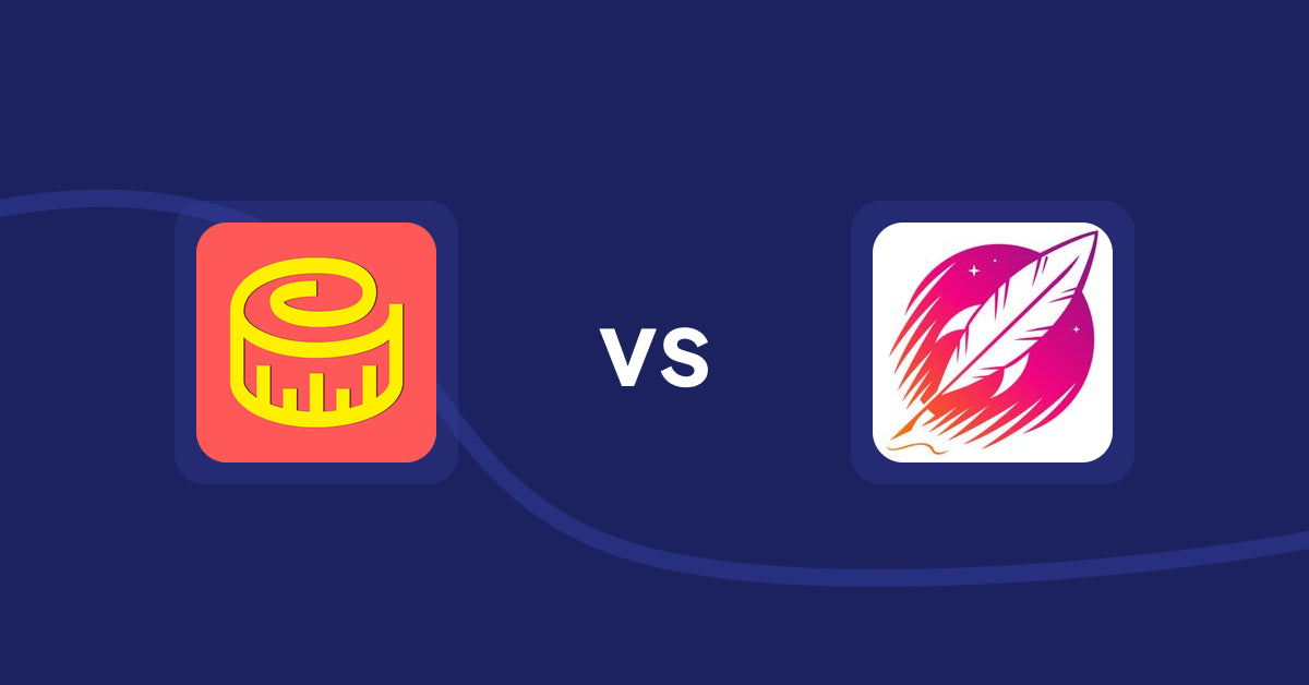 Shopify Product Display Apps: Snake Size Chart & Size Guide vs. Wordsmith: Content Generator