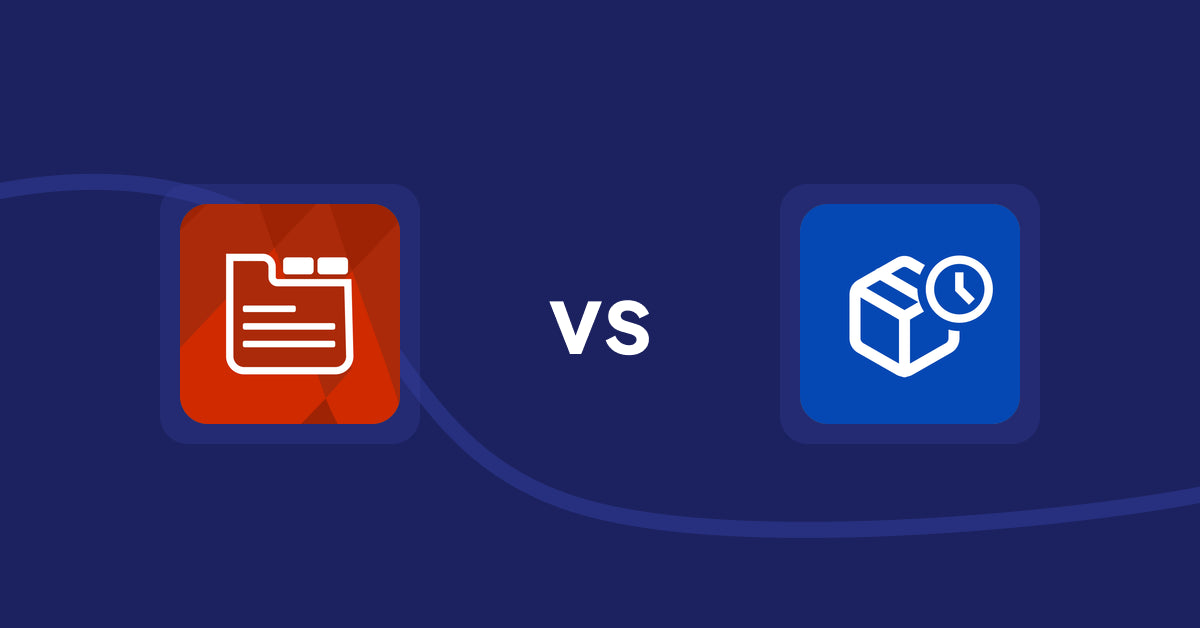 Shopify Product Display Apps: Tabs: SEO Product Tabs with AI vs PreOrder Alpha