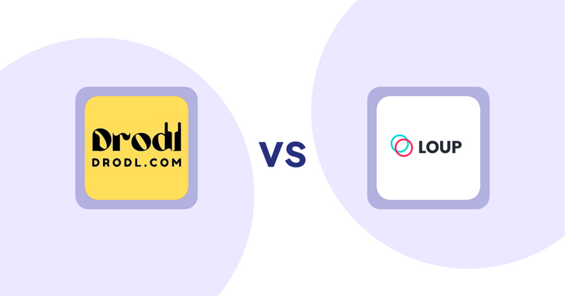 Shopify Product Display Apps: Drodl: Hide SoldOut Products vs Loup: Sell on Instagram