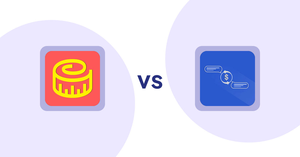 Shopify Product Display Apps: Snake Size Chart & Size Guide vs Addify Custom Price Text