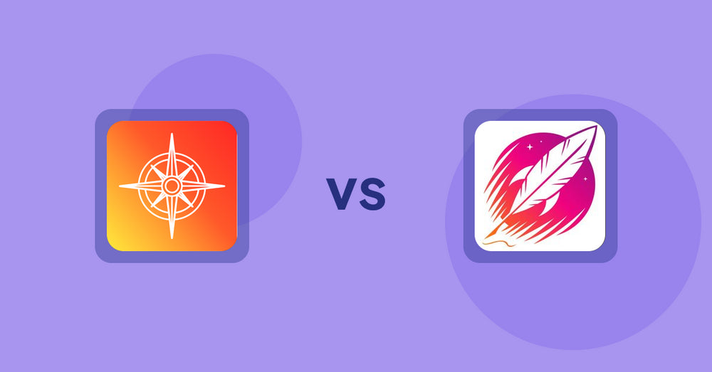 Shopify Product Display Apps: Compass Navigation vs. Wordsmith: Content Generator