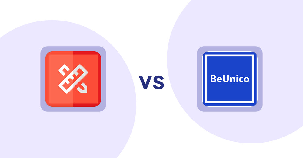 Shopify Product Display Apps: RT: Size Chart, Size Guide vs. BeUnico