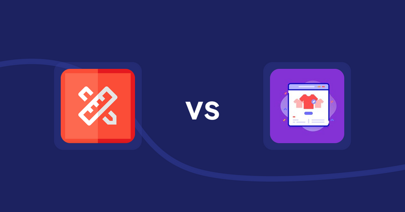 Shopify Product Display Apps: RT: Size Chart, Size Guide vs Variant Title Magic