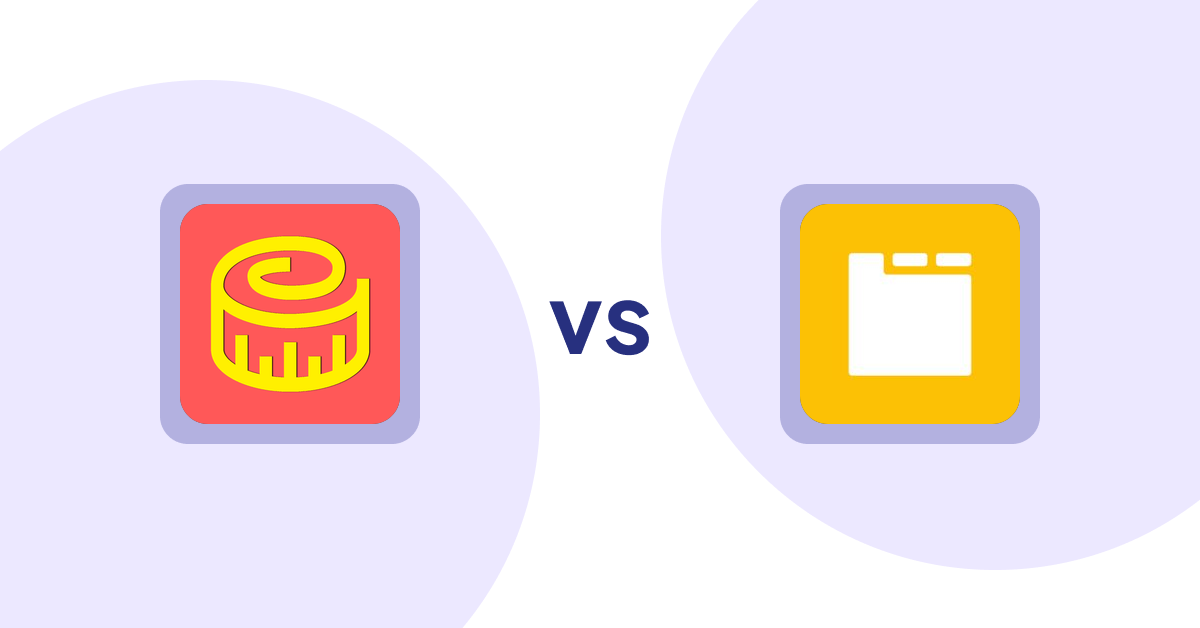 Shopify Product Display Apps: Snake Size Chart & Size Guide vs Ymq Product Tabs