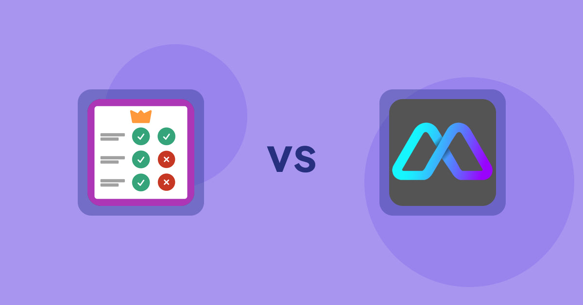 Shopify Product Display Apps: Pretty Comparison Tables vs Metadrob: Create Virtual Store