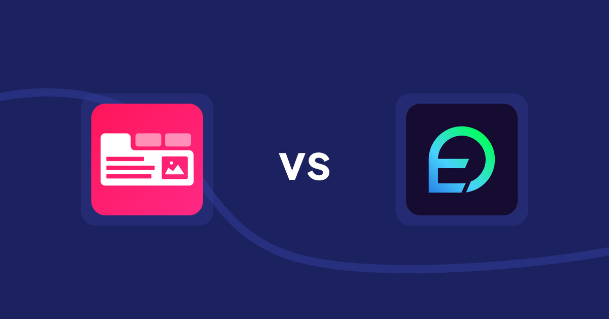 Shopify Product Display Apps: Tabs+ Product Descriptions vs EasyDisplay: Product Showcase
