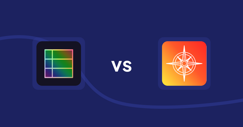 Shopify Product Display Apps: TableFlow Specification Table vs. Compass Navigation