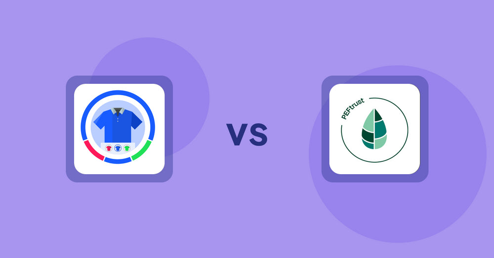 Shopify Product Display Apps: EVS - Easy Variation Swatches vs Peftrust