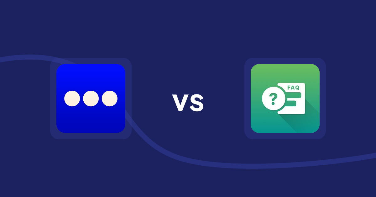 Shopify Product Display Apps: Vario ‑ Variation Swatches vs FAQ Expert: Product FAQ