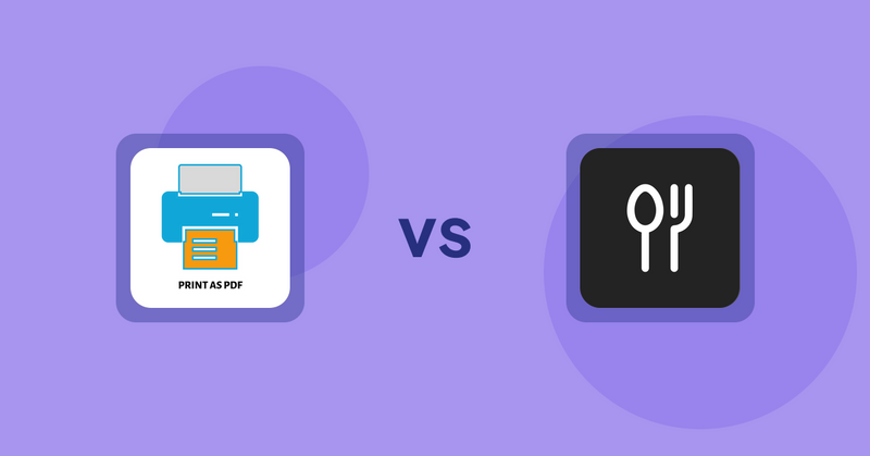 Shopify Product Display Apps: LitPDP ‑ Print as PDF vs ServeUp ‑ Restaurant Menu