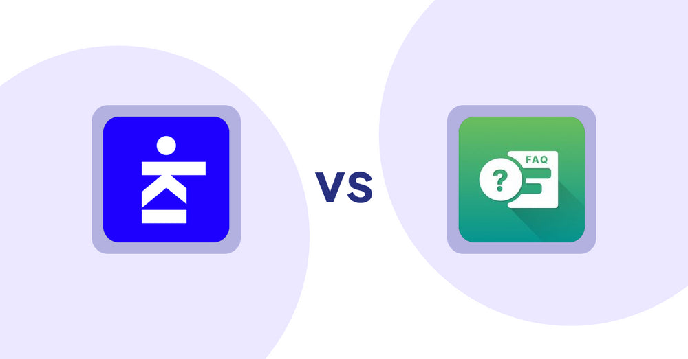 Shopify Product Display Apps: Kickflip ‑ Customize Products vs. FAQ Expert: Product FAQ