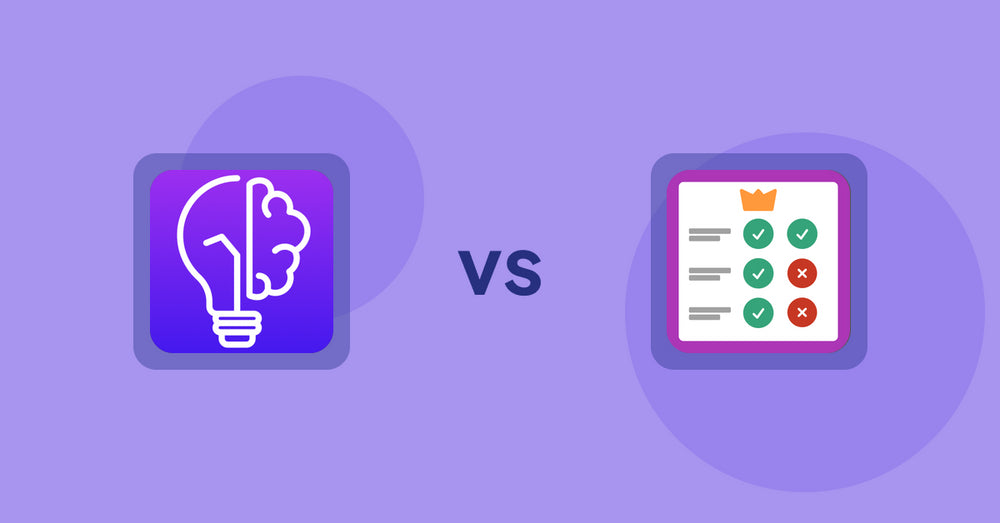 Shopify Product Display Apps: GoWise: AI Product Description vs Pretty Comparison Tables