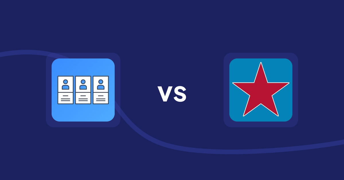 Shopify Metafield Apps: POWR: About Us | Team Profile vs MTApps: Blog Featured Products