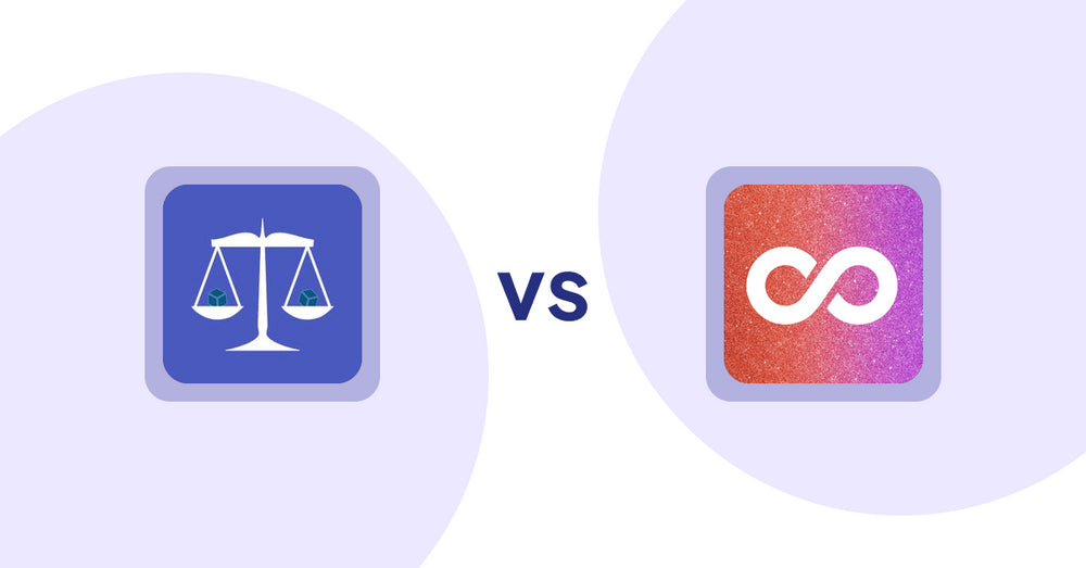 Shopify Product Display Apps: Equate ‑ Product Compare vs Infinite Scroll Pro