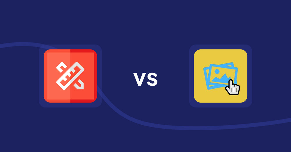 Shopify Product Display Apps: RT: Size Chart, Size Guide vs Singleton | Second Image Hover