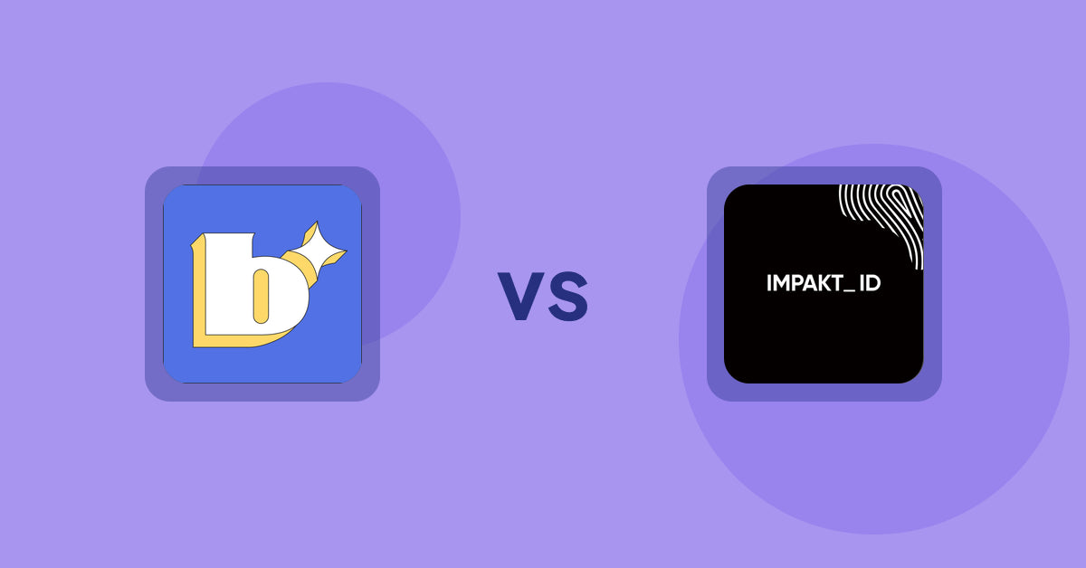 Shopify Product Display Apps: Because: CRO + Personalization vs IMPAKT ID: fashion CO2 tracker