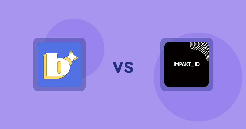 Shopify Product Display Apps: Because: CRO + Personalization vs IMPAKT ID: fashion CO2 tracker