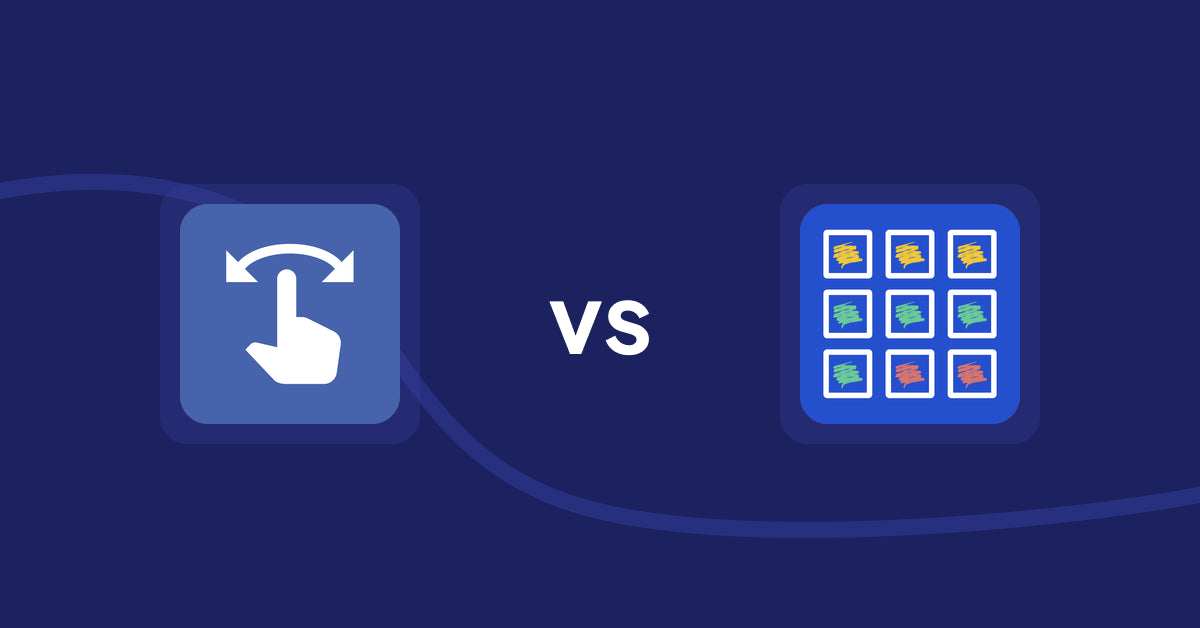 Shopify Product Display Apps: HypeSwipe: Swipes to Sales vs Pixc: Visual Merchandising