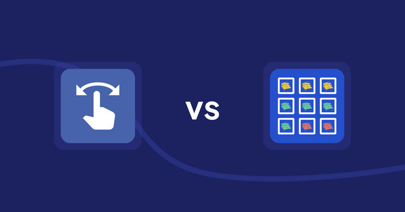 Shopify Product Display Apps: HypeSwipe: Swipes to Sales vs Pixc: Visual Merchandising