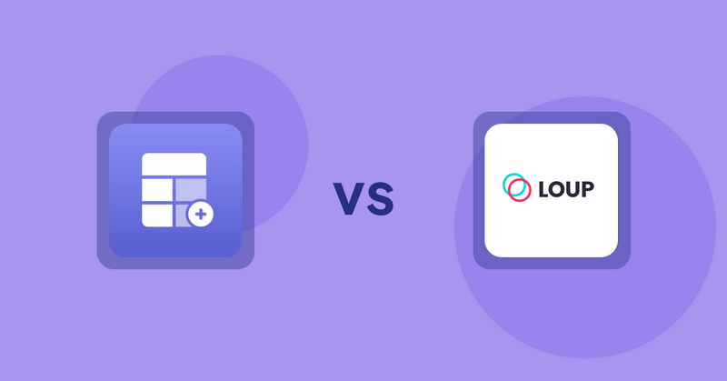 Shopify Product Display Apps: Eazy Specification Tags Table vs Loup: Sell on Instagram